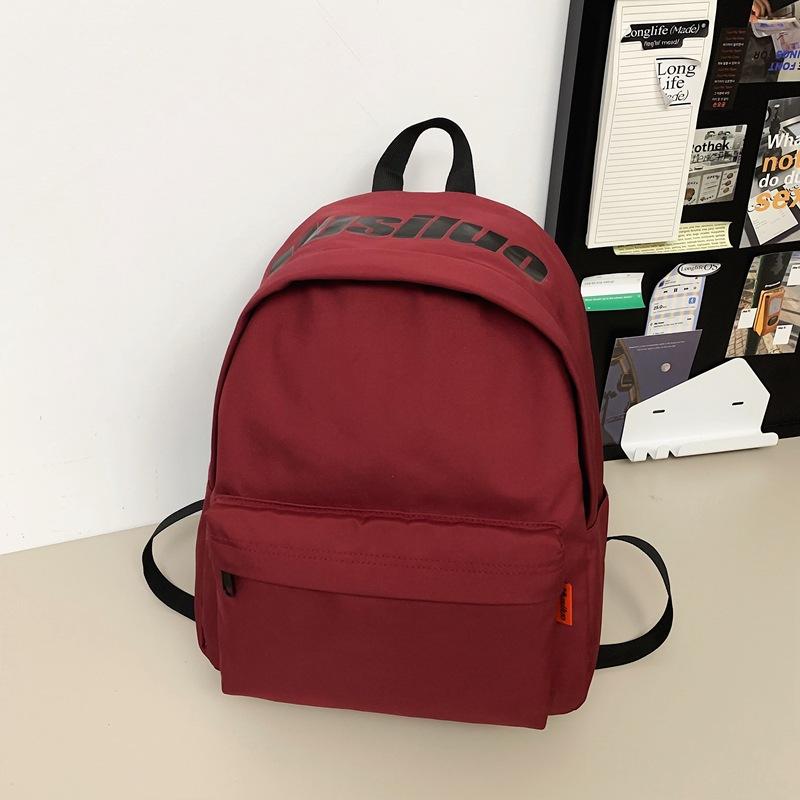 New schoolbag, junior high school college student backpack, casual large-capacity backpack, backpack, women s senior sense niche красный