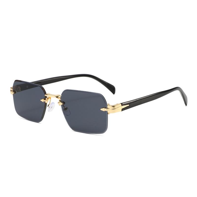 Fashionable Square Rimless Sunglasses - Lightweight Design with UV Protection and High Quality