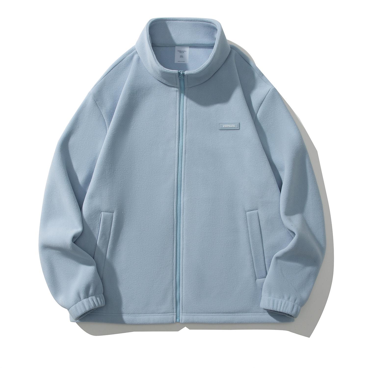 

Warm Casual Fleece Jacket with Inner Lining, Ideal for Spring and Autumn Sports and Thickened for Winter Warmth XXL