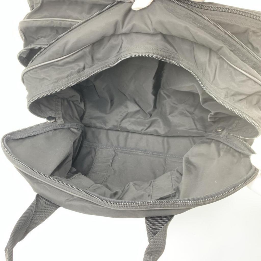 PRADA Boston Bag Travel Bag Shoulder Bag Large Logo Tessuto Nylon Saffiano Leather Black Triangle Logo Plate A4 Capacity 2WAY Men's