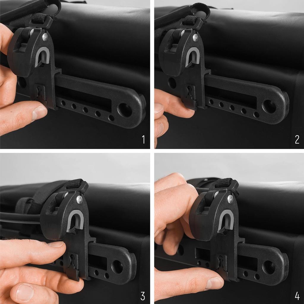 Wozinsky Wodoodporna Torba Rowerowa Sakwa Na Bagażnik 25L Czarny (Wbb24Bk)