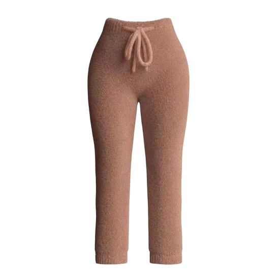4 Pcs/Set Women Vest Shorts Coat Pants Set Long Sleeve Thick Coat Round Neck Sleeveless