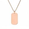 Men's Engravable Stainless Steel Dog Tag Necklace in Street Style