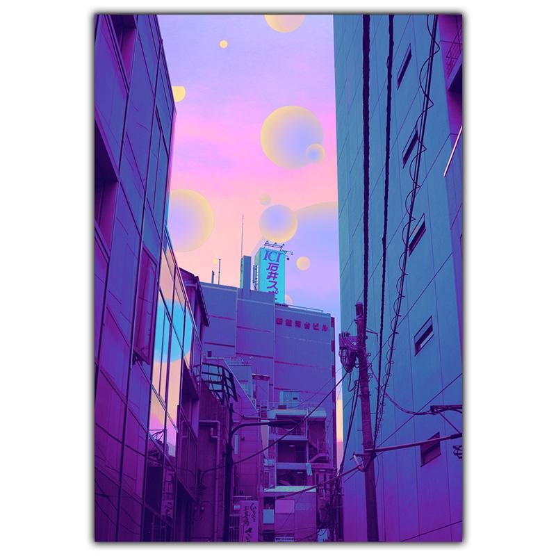 Modern Fashion Art Night Market Popular Kyoto Poster Japanese Style Wall Art Canvas Painting Living Room Home Decoration Mural
