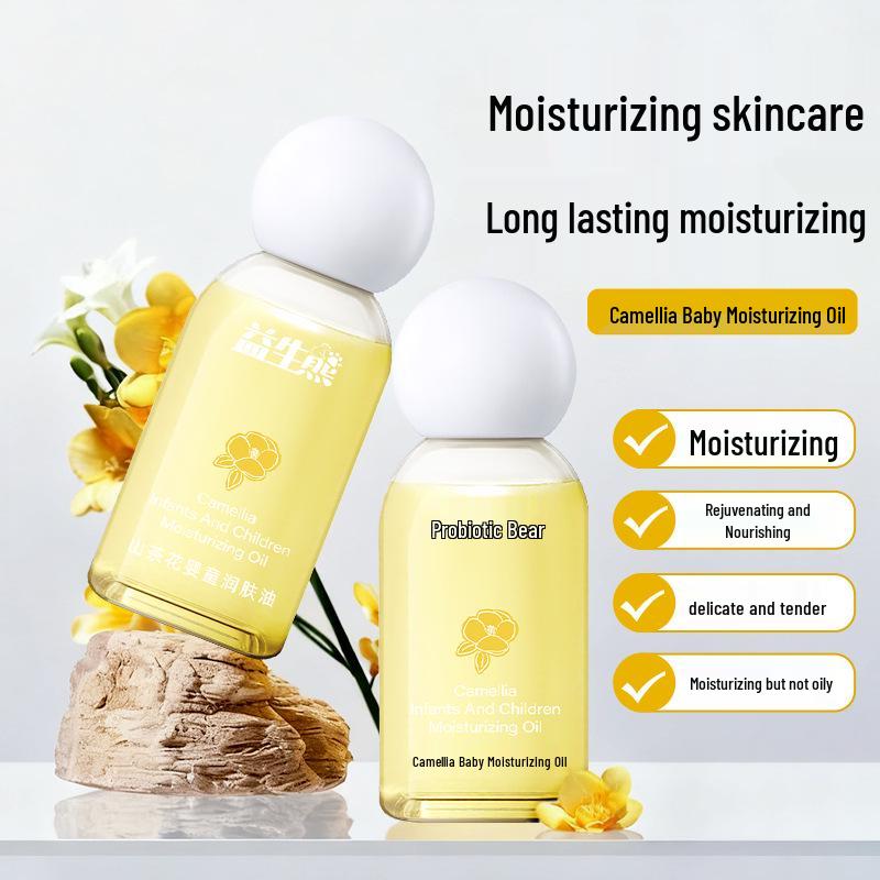 Probiotic Bear Camellia Infant Massage Oil - Hydrating & Moisturizing Baby Essential, TikTok Favorite