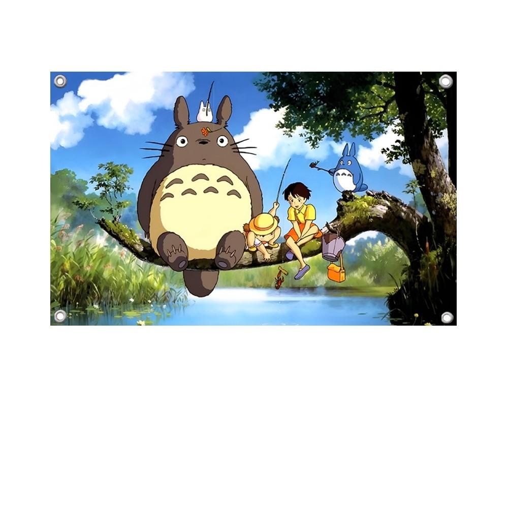 1PC Japanese Anime Heals The Heart Flag Banners Four Hole Flag Polyester Outdoor Decor Room Aesthetic