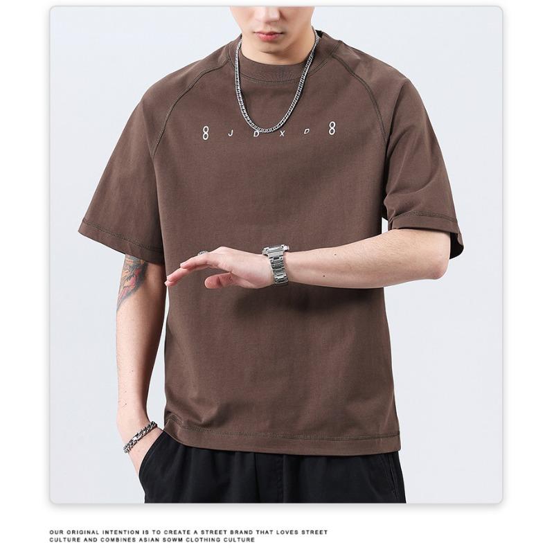 Latest Summer High-density Knitted Comfortable Fit Printed Mens T-shirt Short-sleeved