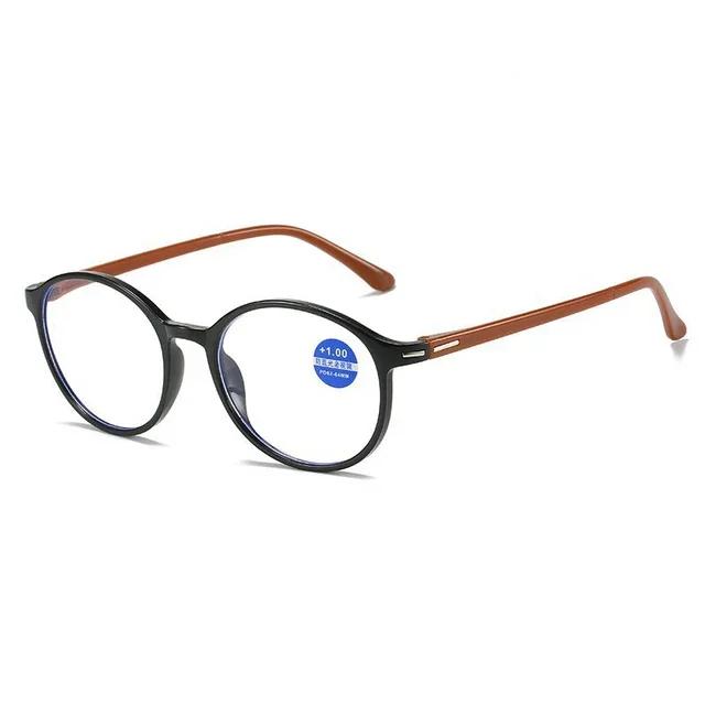 Reading Glasses Men Women Vintage Anti Blue Light Presbyopic Eyeglasses Round Full Frame Eyewear +1.0+1.5+2.0+2.5 +4.0