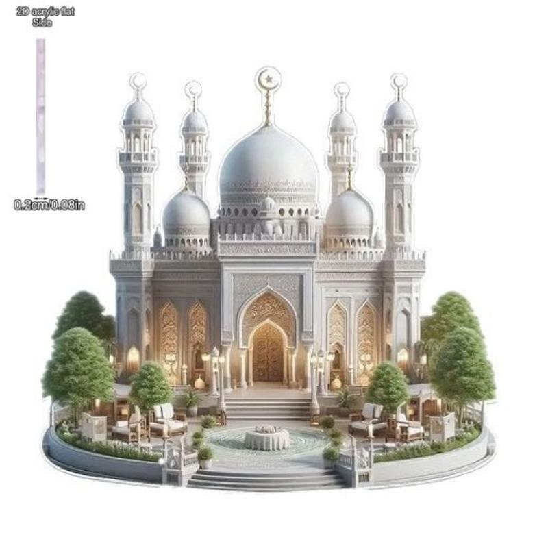 Силиконовые формы Сказочный Замок Инструменты для украшения торта помадой Замок - 2D Плоский Акриловый Настольный Орнамент, Настенное Искусство, Украшение Четыре Сезона 19*20cm