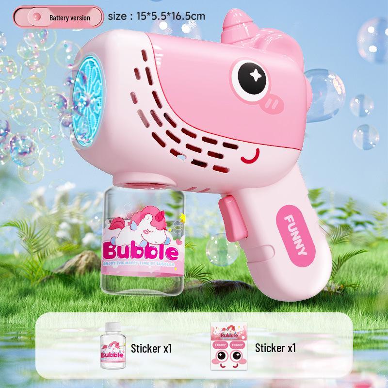Children's Leak-Proof Rechargeable Bubble Gun - Handheld Electric Toy for Girls & Boys
