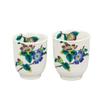 Kutani Ware Iwataya "Kutani Ware" Set of Teacups, Camellia Design, K8-657