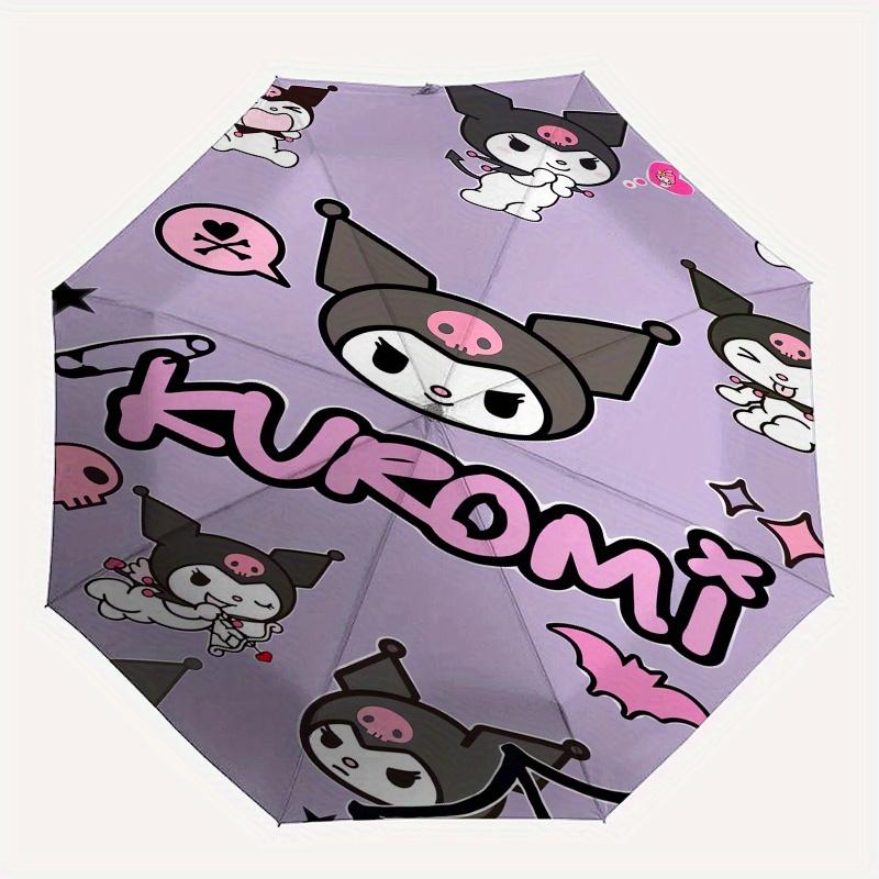 Kuromi,Halloween Automatic Folding Umbrella-Simple 8-Rib Design, Bright Cartoon Pattern, Durable Iron Frame, Suitable For Travel, Outdoor, B
