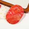 Marble Print Hair Comb Portable With Mirror Foldable Travel Makeup Mirror Acrylic Comb 2 In 1 For Women Hair Accessories