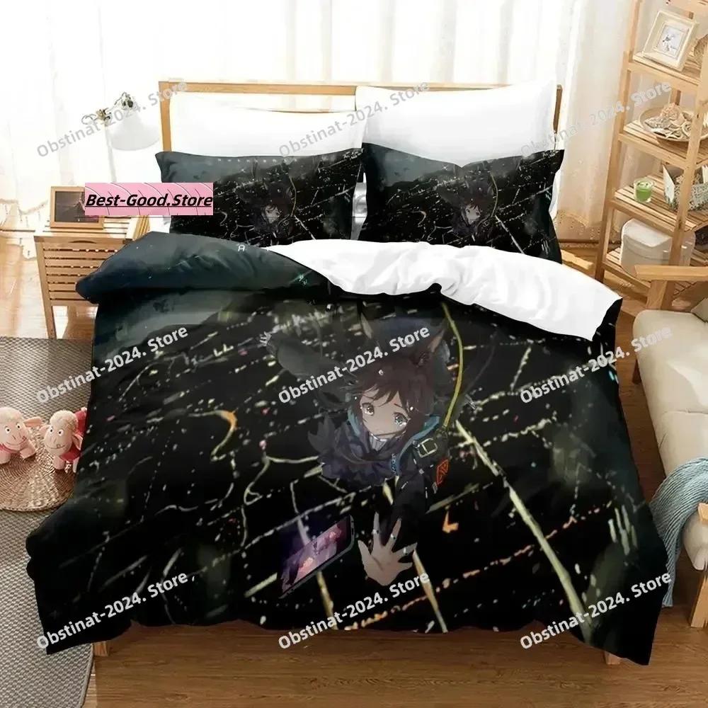 Arknights Bedding Set Printed Single Comforter Quilt Bed Duvet Cover Pillow Case 3 Pieces Sets Kids Adult Size Game Anime Kawaii