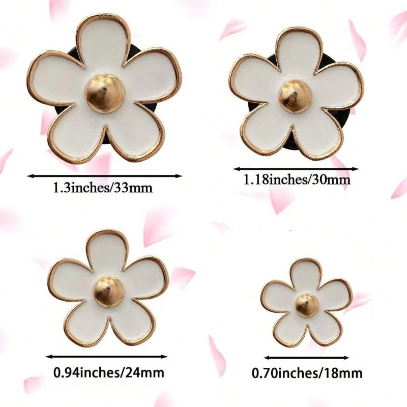 4-Piece Car Air Vent Scented Clip for Vehicle Air Conditioning Vents Flower Decoration Clip