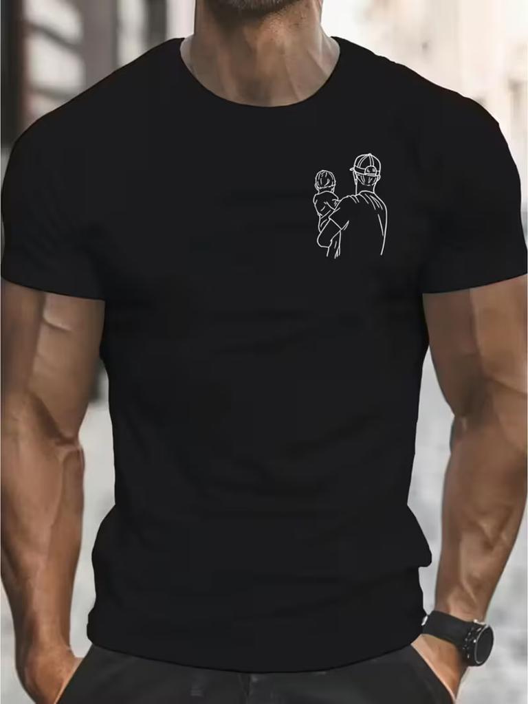 Classic Father-Son Graphic T-Shirt for Men - a Creative Gift for Father'S Day, F