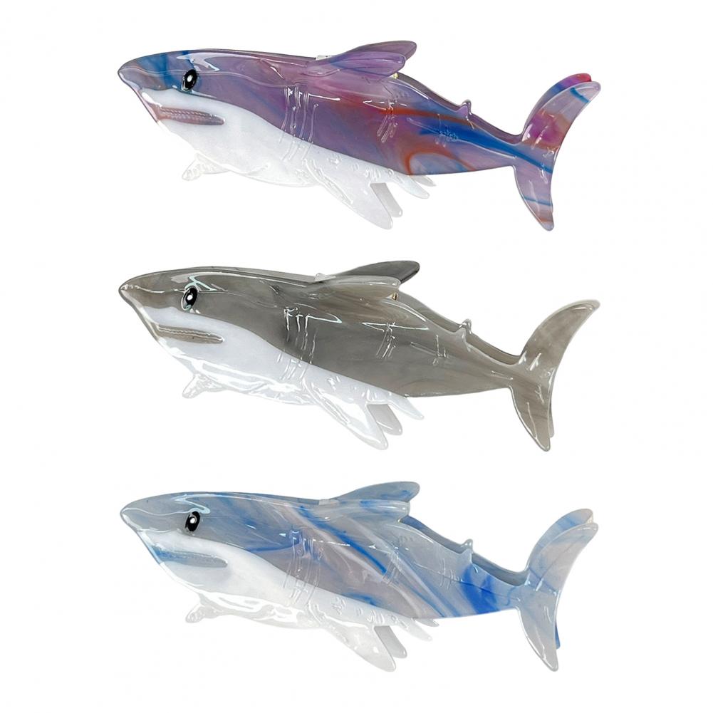 Women Hair Claw Shark Shape Anti-slip Teeth Acetate Material Clip Back Head Large Hair Clip Hair Accessories
