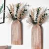 2pc Boho Wooden Wall Vase Wall Mounted Vase Arched Decorative Hanging Planter For Living Room Bedroom & Home Wall Decoration
