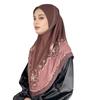 Elegant Chiffon Floral Print Chiffon Hijabs Linen Multicolor Arab Lady Headscarf All-match Ethnic Turban Cap All Seasons