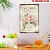 Retro French Bakery Rose Metal Wall Art Sign