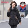YAYA Women's Mid-Length Winter Down Jacket with Fur Collar