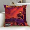 classic band Megadeth Cushion Cover Soft  EasyWash Pillow Case  Versatile for Couch Bed Travel and Office