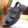 2025 Summer New Sandals Men's Cowhide Casual Beach Shoes Men Wear Cool Slippers Outside the Car