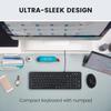 Perixx Tastatur Silent Click Pantograph Key Typ C xx 3 cm kompaktes Design mit Ziffernblock Schwarze Tastatur mit englischem Layout PERIBOARD-213C Typ-C