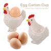Ceramic Egg Holder Boiled Egg Cup Chicken Design Brown Porcelain Rustic Farmhouse Kitchen Dining Tabletop Easter Decorative Cup