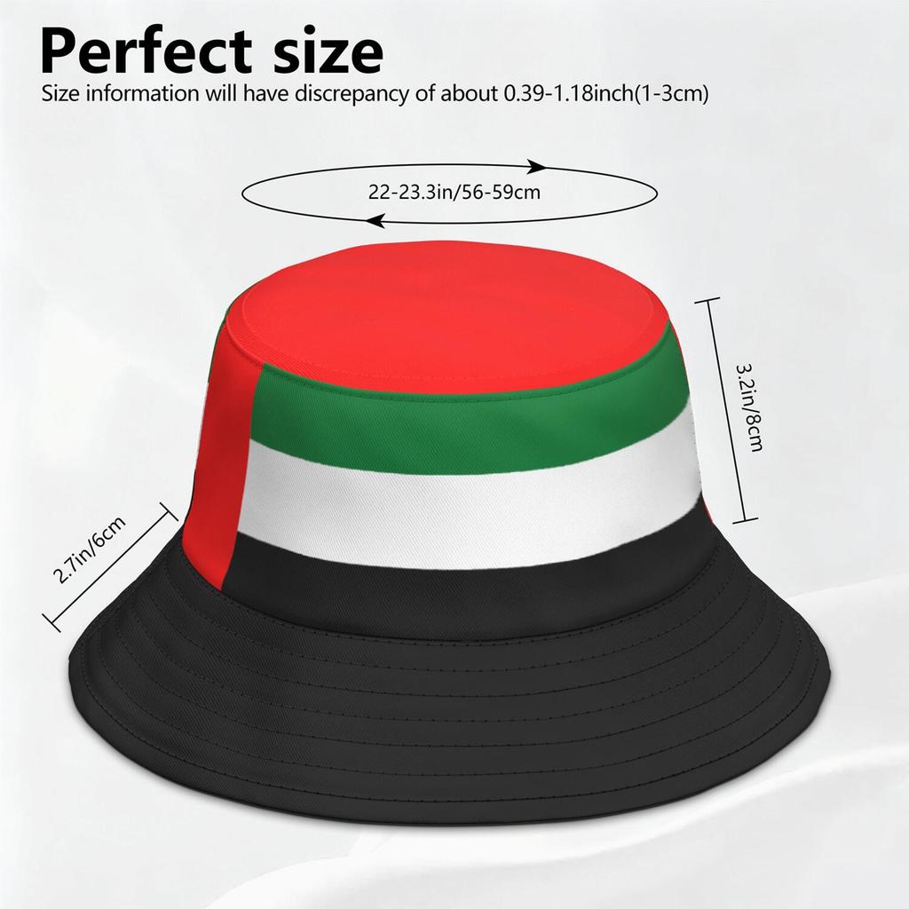 United Arab Emirates Fisherman Hats Custom Made Name Team Logo Bucket Cap Are Country Travel Islam Nation Arabic Flag Headgear