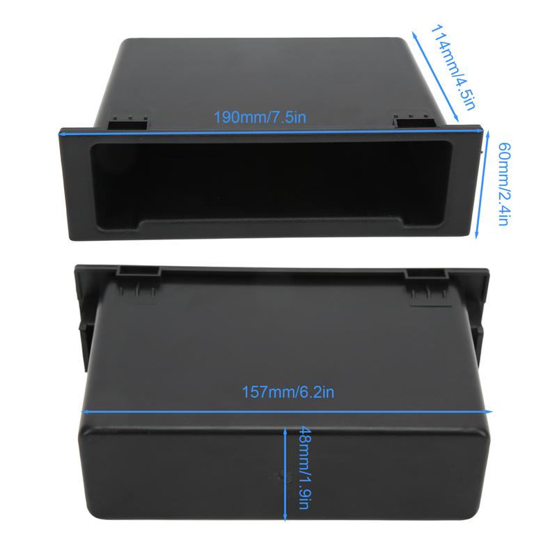 Car Radio Storage Case Dash Radio Car Stereo Audio Radio Storage Box 1Din Dashboard Organizer Black Replacement for