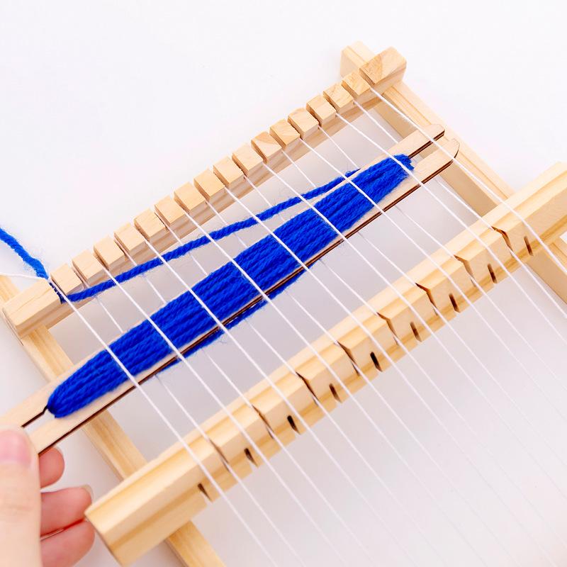Child's Educational DIY Wooden Weaving & Knitting Toy