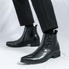 Knight Men's Boots designer casual style Outdoor Trendy Streets plus size Suit shoes Leisure Business Black versatile