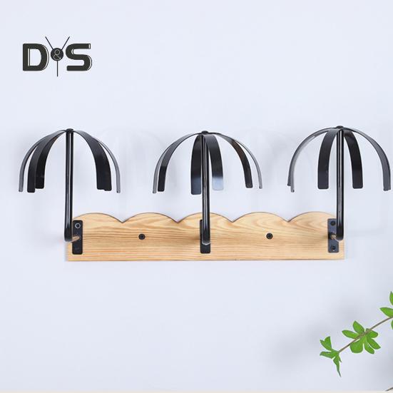 Wall Mounted Wig Hanger Rack Wooden Storage Organizer Strong Load-bearing Simple Installation Wig Display Holder