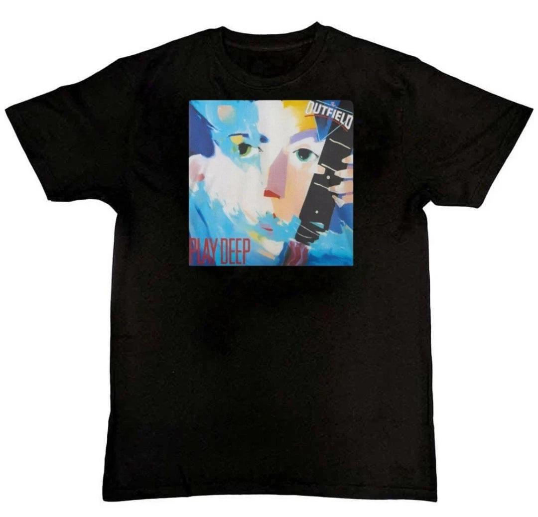 The Outfield Play Deep Rock Band Graphic Print Mens T-Shirt S M L XL 2 3 4 XL XL