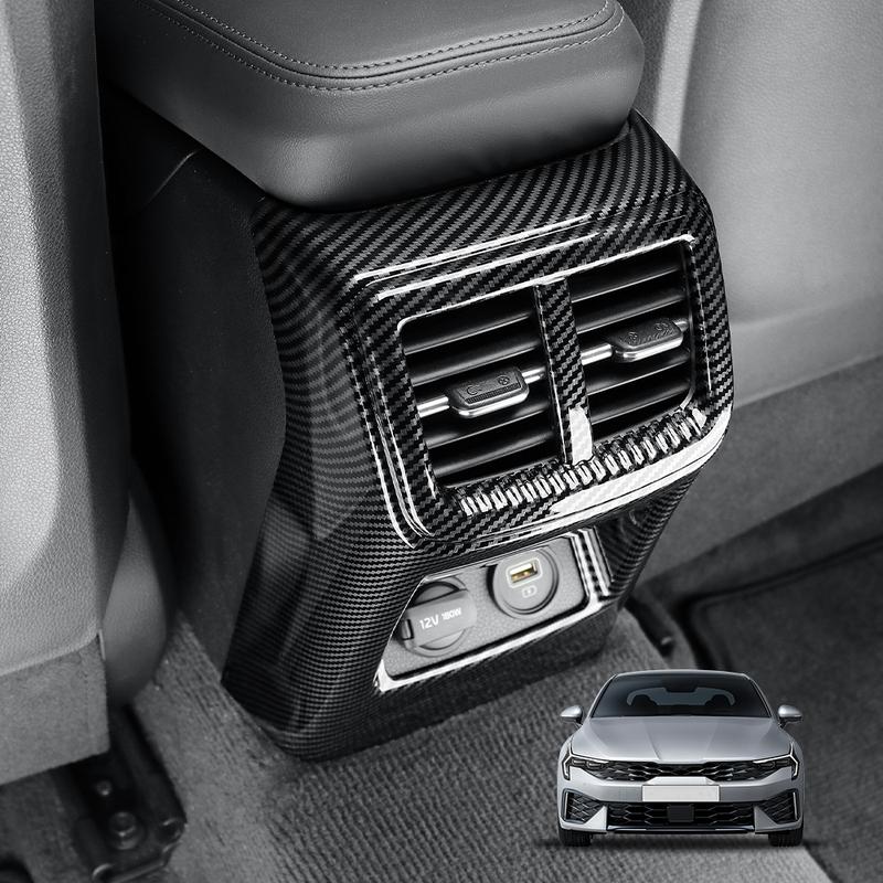 For KIA K5 -2026 Car Tuning Carbon Fiber Rear Row Vent Cover Trim Interior Accessories