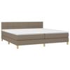 Maison Exclusive - Sommier à lattes de lit et matelas et LED Taupe 200x200cm Tissu