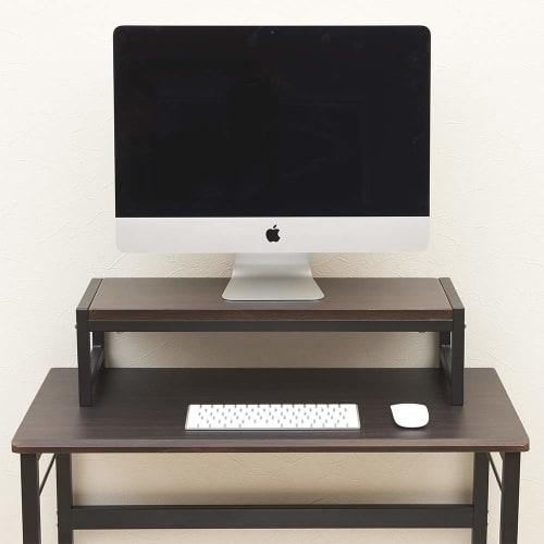 Nakabayashi Desktop Rack Desktop Stand 640 x 250mm Dark Wood Grain AMK-6425-DM