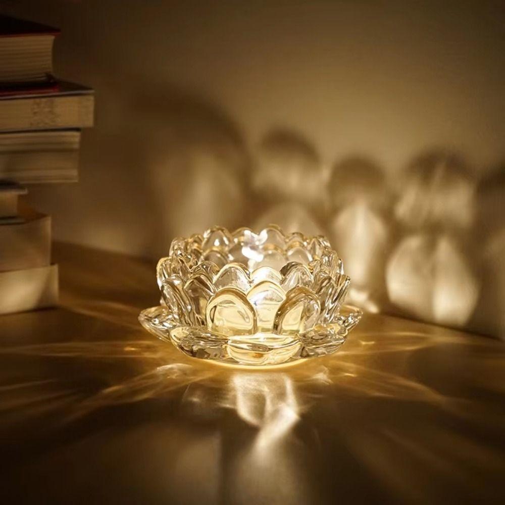 2Pcs Elegant Chinese Transparent Candlestick Ins Simple Candles Stand Party Decoration