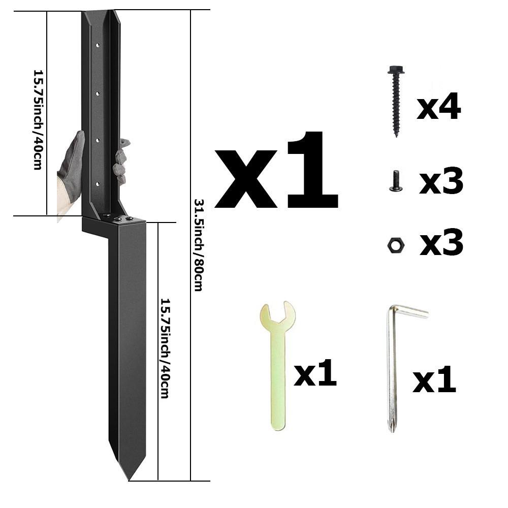 Heavy-Duty Cross-Bar Fence Repair Kit with Metal Reinforcement and Ground Anchors