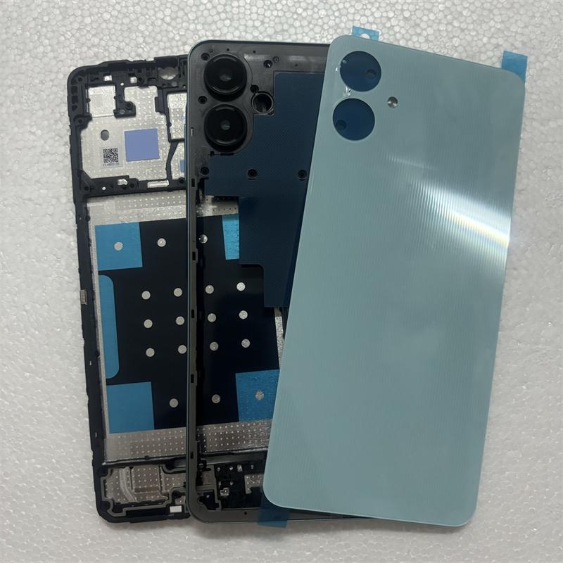 New Full Housing For Samsung Galaxy A06 4G A065 LCD Front Housing Middle Plate Frame Housing+Battery Back Cover Repair Parts