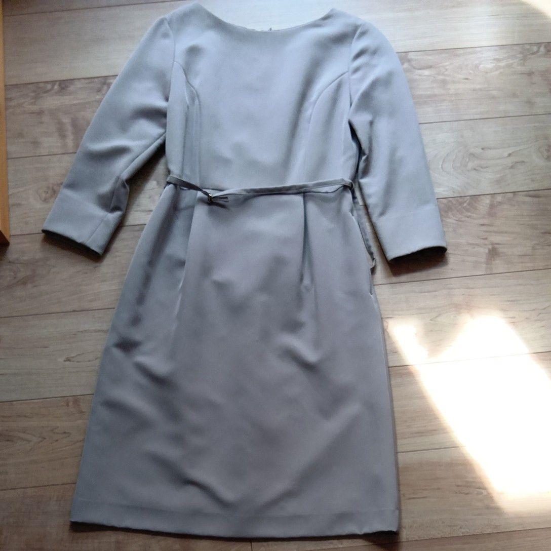 Entrance Ceremony ROPE  PICNIC Formal Dress M Size Gray with Belt Knee Length