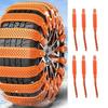 10pcs Automotive Tire Anti-Skid Snow Cha For Sedans Off-Road Vehicles SUV Vans Universal Winter Safety Equipment