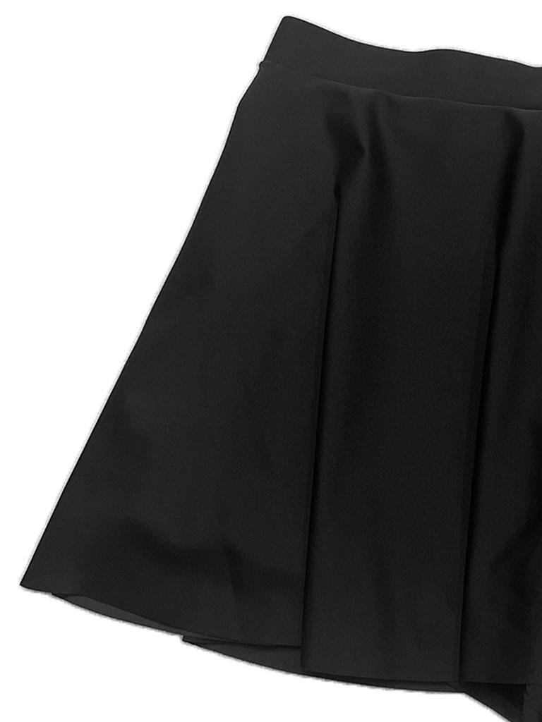 2026 Czarny Kostium Kąpielowy w Stylu Spódnicy Plus Size z Wysokim Stanem, Zachowawcze Szorty Deskorolkowe i Kieszenią