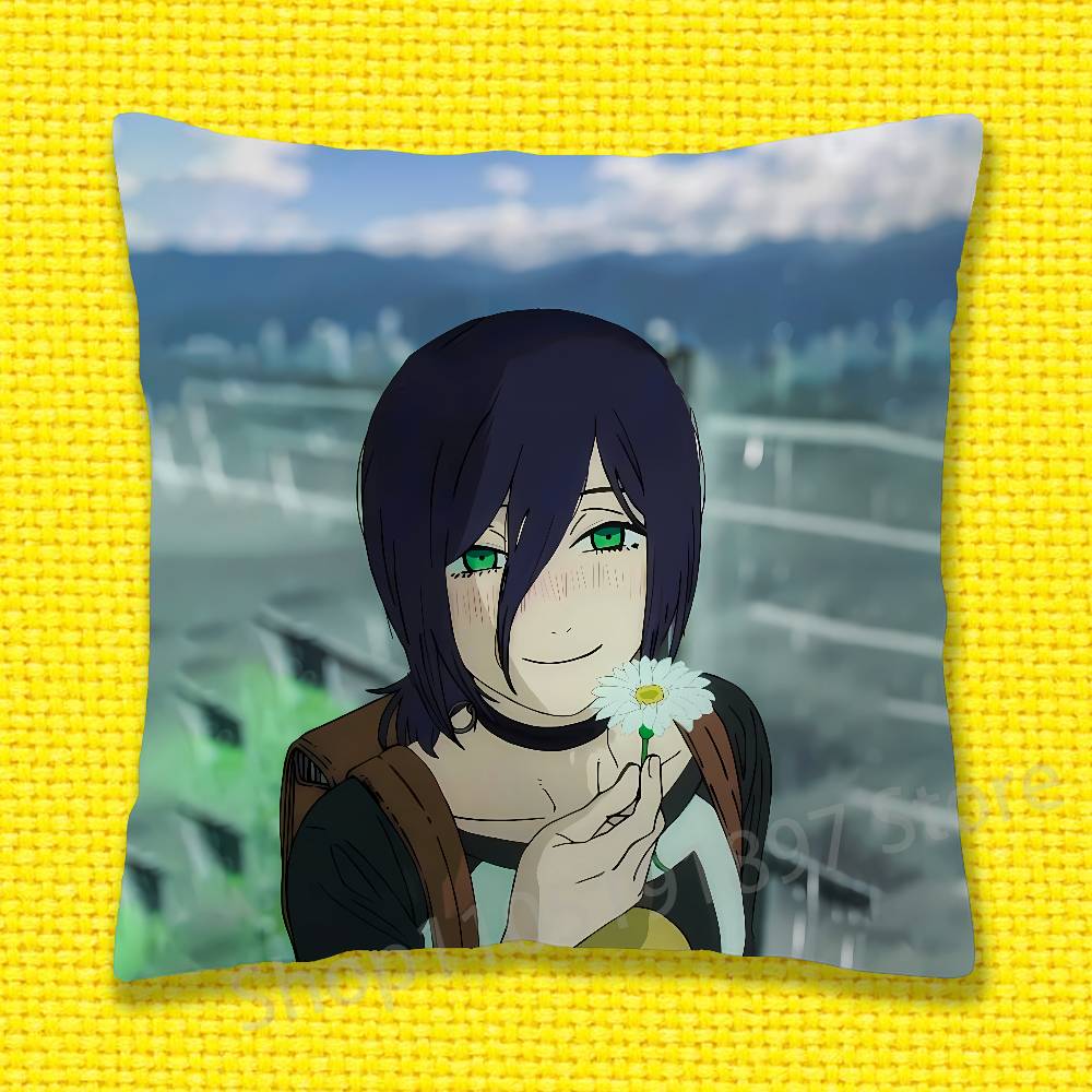 C-Chainsaw Man Reze Arc Throw Pillow Case For 55x55cm 40x40cm 45x45cm 50x50cm 30x30cm Square Office Pillowship Cover