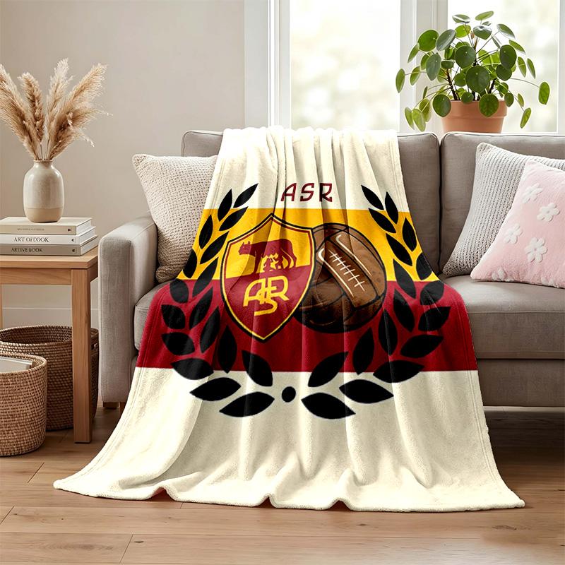 A.S Roma blanket Flannel Blanket Soft Cozy Plush Throw for Sofa Bed Lightweight Home Decor