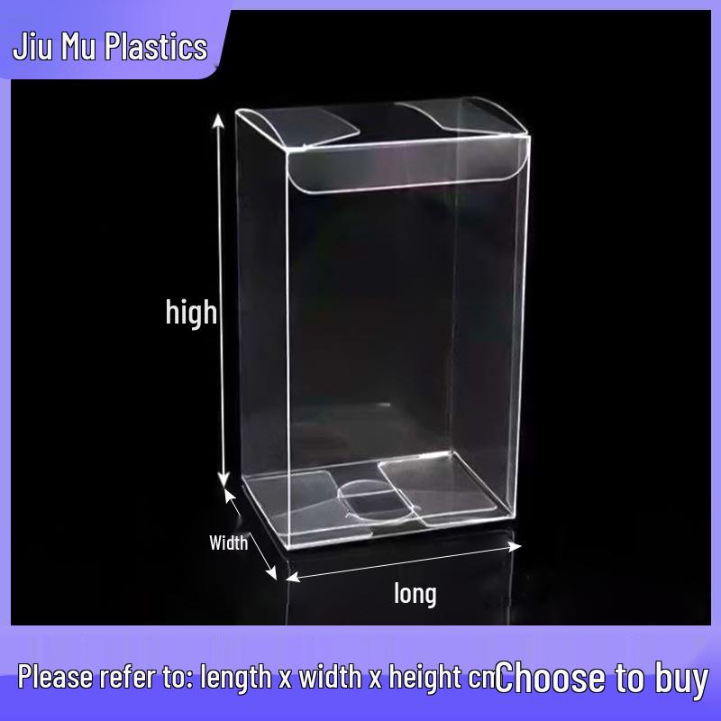 

Прозрачная прямоугольная складная подарочная коробка из ПВХ/ПЭТ (7x7x10) с настраиваемым логотипом