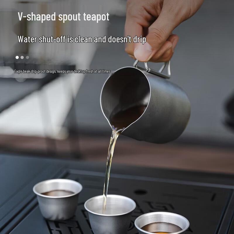 Xinjingzhou Outdoor 304 Stainless Steel Camping Tea Kettle Set