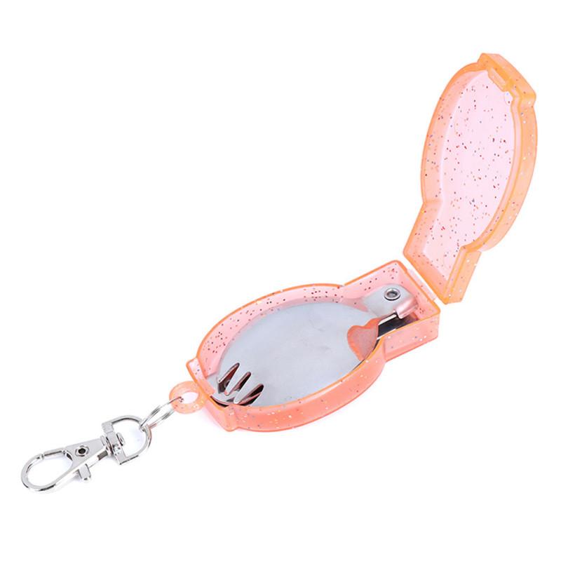 304 Stainless Steel Outdoor Portable Folding Spoon Fork Camping Picnic Tool Tableware