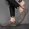 2025 Suede Leather Men Mens Hiking Shoes Outdoor Low Ankle Hunting Trekking Sneakers Plus Size Tourism High Quality Shoes Beige